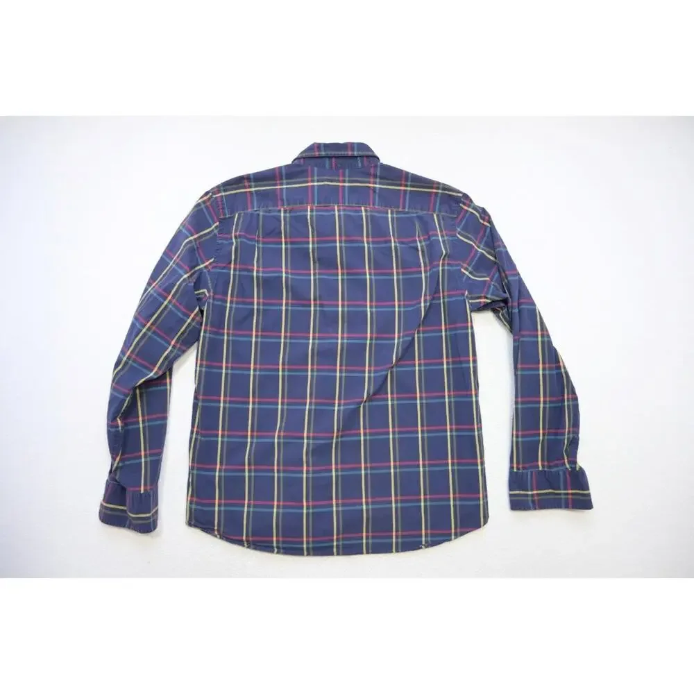 J Crew Dress Shirt Plaid Casual Button‎ Up Long Sleeve Mens Size Large